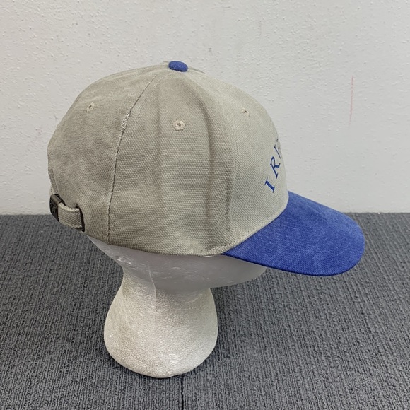 Irving Baseball Hat Mens OSFA Muted Green Blue Brim Strapback cap Toppers - Picture 8 of 13